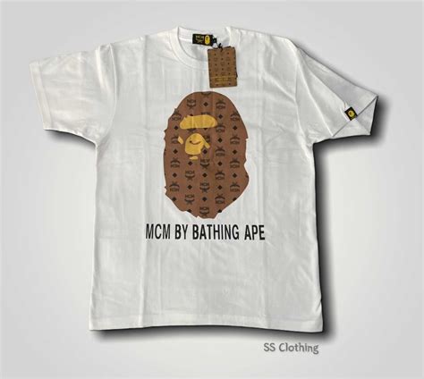Bape X Mcm Collaboration Tee Limited Edition A Bathing Ape Envío Gratis