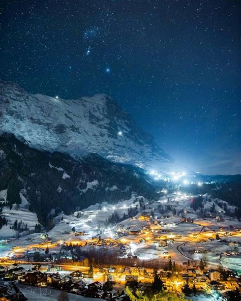 Grindelwald By Night Photo Michelphotographych Just Stumbled Over