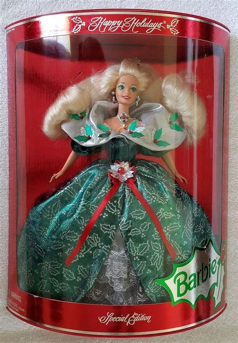 Happy Holidays Special Edition Barbie Mattel Dolls Holiday Barbie Dolls Happy Holidays