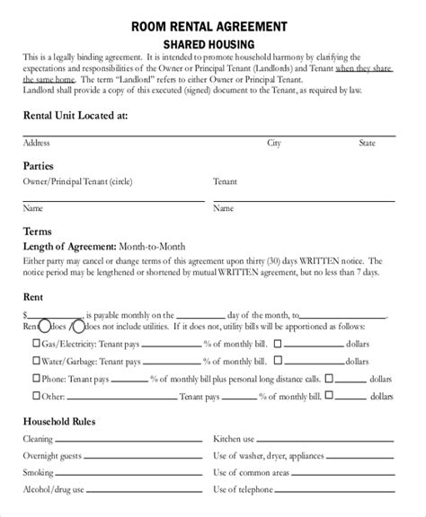 Roommate Lease Agreement Pdf Charlotte Clergy Coalition