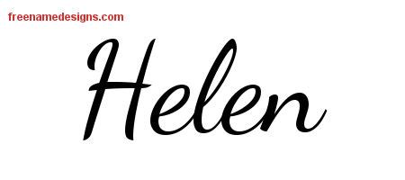 Download 10,000 fonts with one click for $19.95. Helen In Cursive