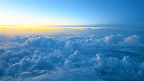 download wallpaper 1920x1080 clouds and sunset sky sea of clouds full hd hdtv fhd 1080p