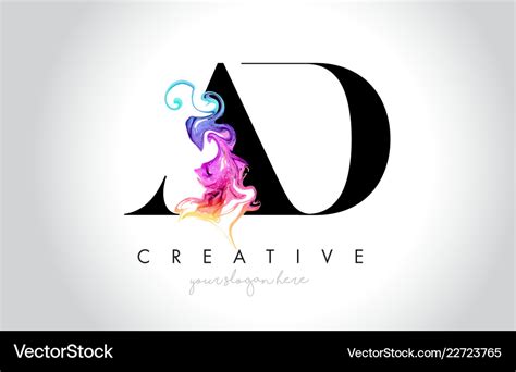 Ad Vibrant Creative Leter Logo Design With Vector Image