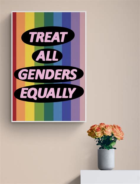 equality wall art rainbow wall art lgbt pride poster etsy uk