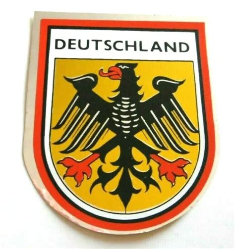 Souvenir Aufkleber Deutschland Wappenadler Bundesadler Brd 80er