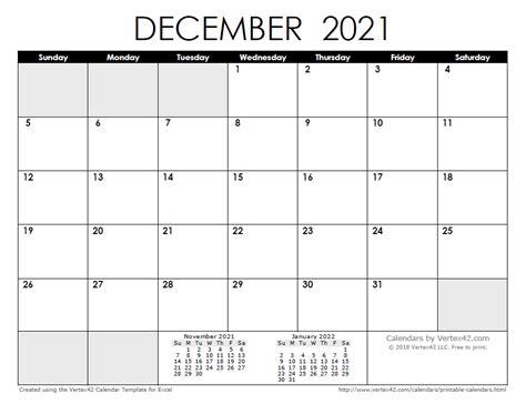 Vertex42 2022 2022 Monthly Calendar Printable Free Printable