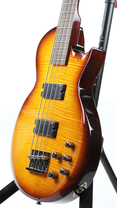 Esp Ltd Ec 154dx Tobacco Sunburst Sample Prototype Bass Guitar 6