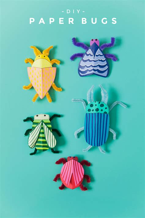 Diy Paper Bug Kid Craft Crafts For Kids Tell Love And Party