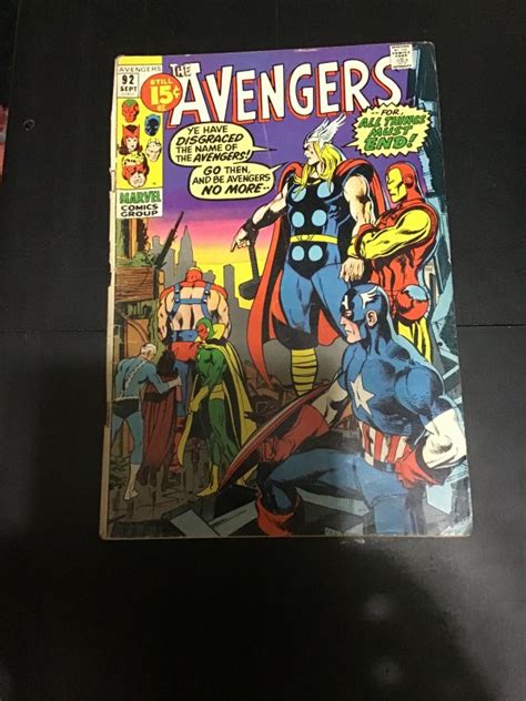 The Avengers 92 1971 Scarlet Witch Quiksilver Vision Leave Mid
