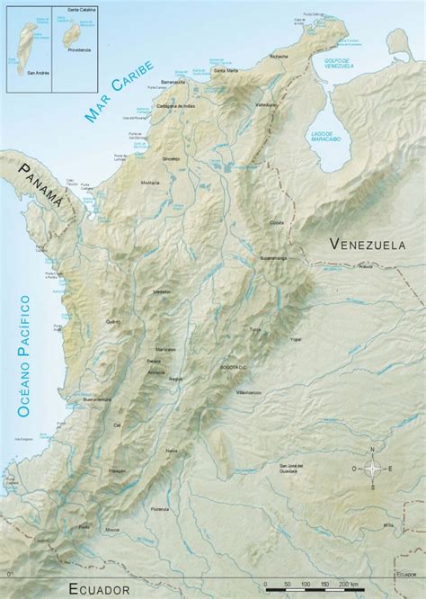 Accidentes Geograficos De Colombia Mapa