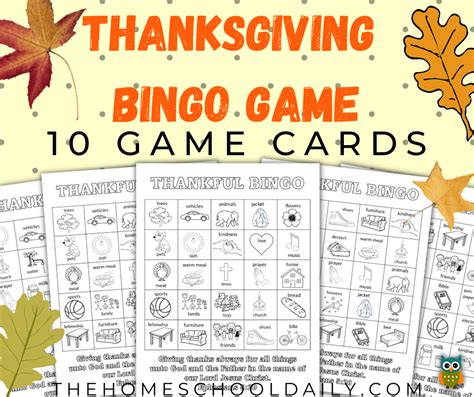 Thanksgiving Bingo Game The Homeschool Daily