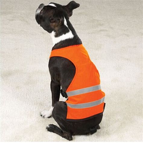 Pet Reflective Safety Vestdog Vestmade Of Fluorescent Orange Fabric