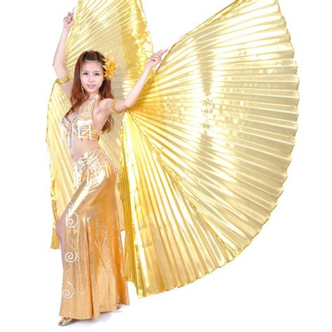1 Pair Wings Belly Dance Dancing Stage Dancer Costume Opening Isis Wings Bifurcate Isis Wings