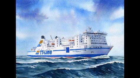 Eventually the decision was taken to abandon. TT-line - watercolor speedpainting (akwarela) - YouTube