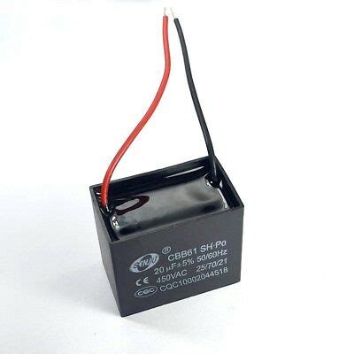 Key features include moisture proof, good electrical performance, high reliability, longevity with multiple applications and flexible assembly. NEW CEILING FAN Capacitor CBB61 450V 20uF 2 WIRE Motor ...