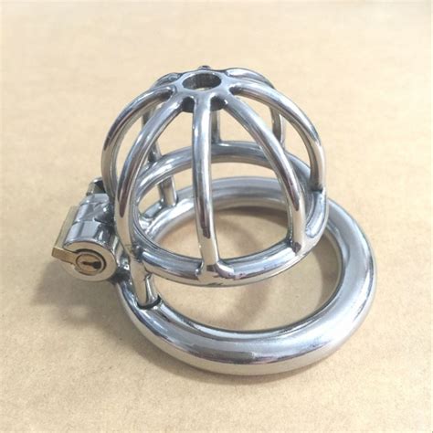 New Small Cock Cage Chastity Penis Cage With Lock Stainless Steel Sex