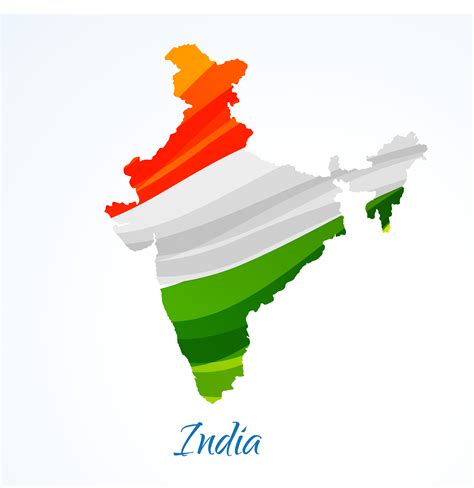 India Map With Color