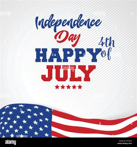 4 De Julio Feliz Día De La Independencia De Los Estados Unidos De