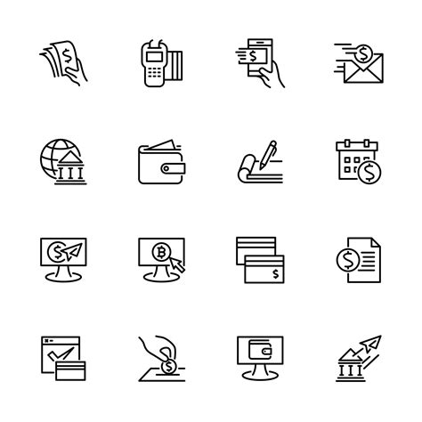 Payment Methods Related Line Icon Set 1225979 Vector Art At Vecteezy