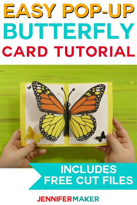 I made three as the outer two are for one layer and the middle one is larger for a second layer. Easy Butterfly Card: DIY Pop-Up Tutorial - Jennifer Maker ...