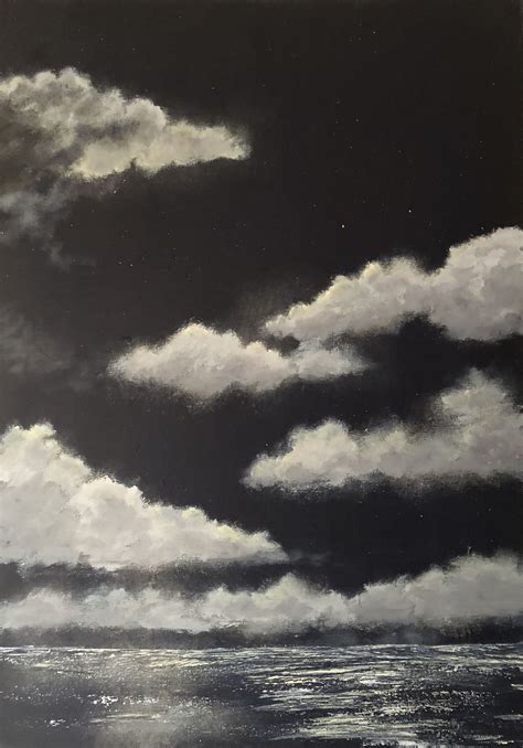 Night Sky Cloud Painting Art Cloud Painting Art Night Sky Painting