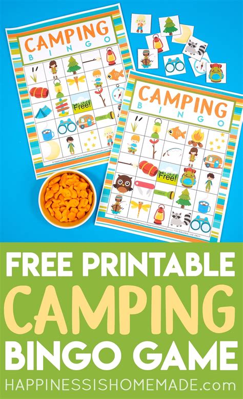 Camping Bingo Free Printable Game Cards Camping Bingo Free