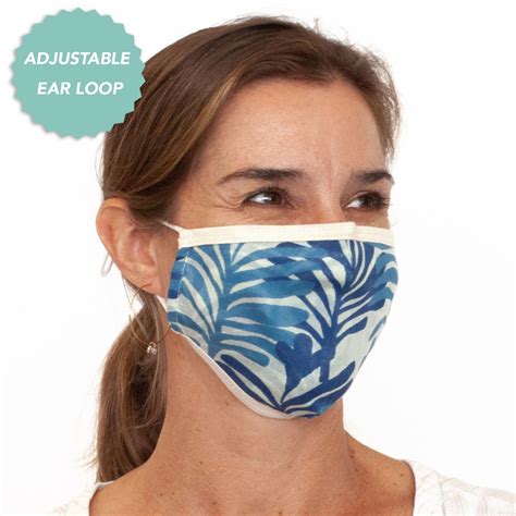 Georgia Blue Reusable And Adjustable 100 Cotton Face Mask