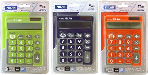A C Milan Blister calculadora dígitos teclas Grandes Duo lila White BigaMart