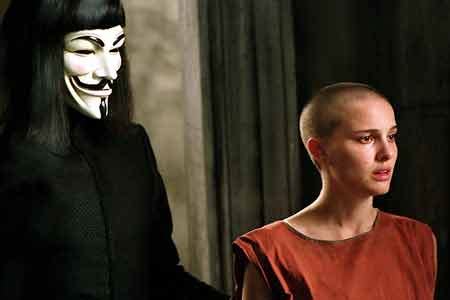 It might be a scene from a classic movie, which has been crowded out by other, more focus on: Cinema Life: "V for Vendetta" (2006) - Memorable Quotes