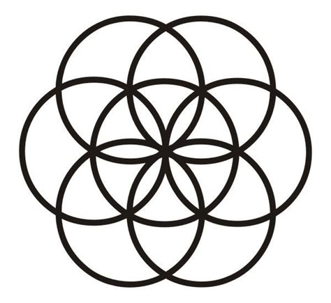 Seed Of Life Sacred Geometry Black Vinyl Decal By Sparrowhawk9