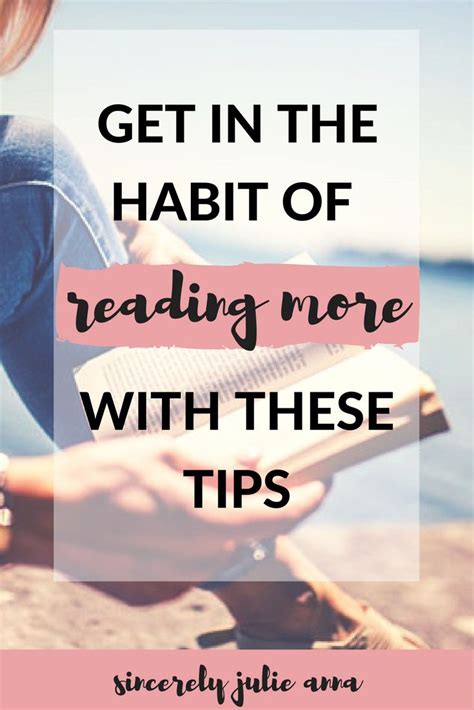 How To Get In The Habit Of Reading More Julie Annas Books