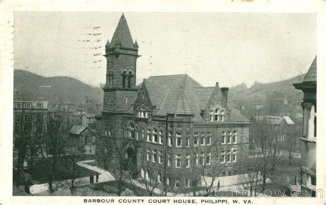 Barbour County Court House Philippi Wv Postcard