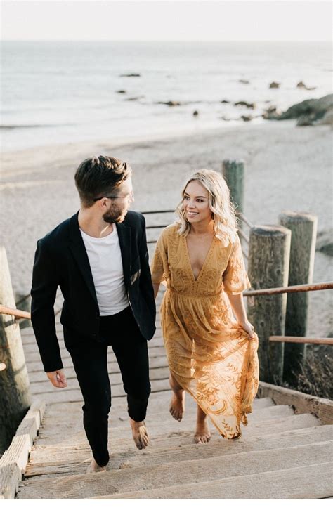 A Dressy Beach Engagement In Malibu Love The Combo Of Her Yellow Dress