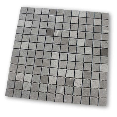 Arctic Gray 1x1 Square Marble Mosaic Tiles Rocky Point Tile Online