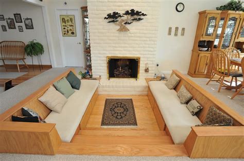 Stunning sunken conversation pit in the wooden deck and with a slab roof over it. Specialties - DAC Remodeling Conversation pit | Interior ...