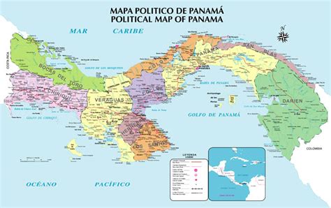Panamá Mapa Geográfico