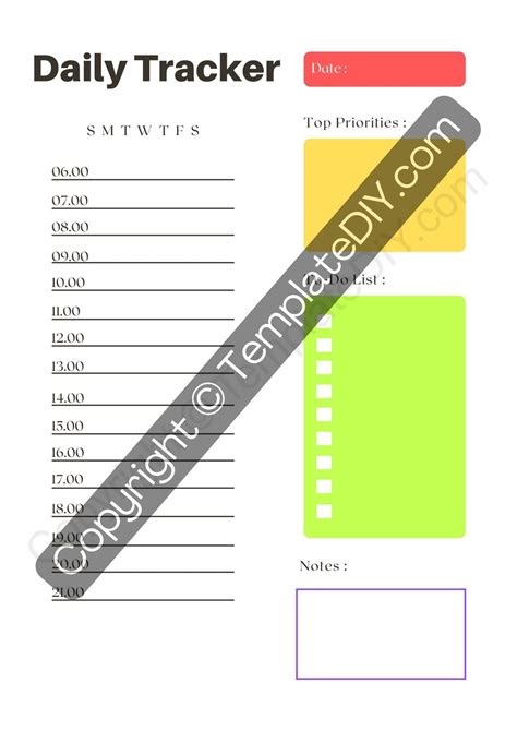 Daily Tracker Template Printable In Pdf Word And Excel
