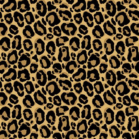 Vector Seamless Pattern With Leopard Fur Texture