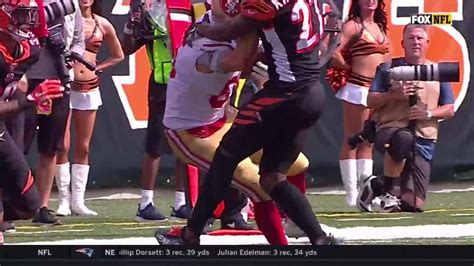 can t miss play kittle s astonishing stiff arm sets up big gain