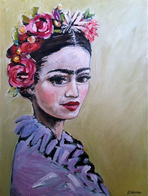 Frida Con Rosas By Maren Devine 250 18w X 24h Original Art