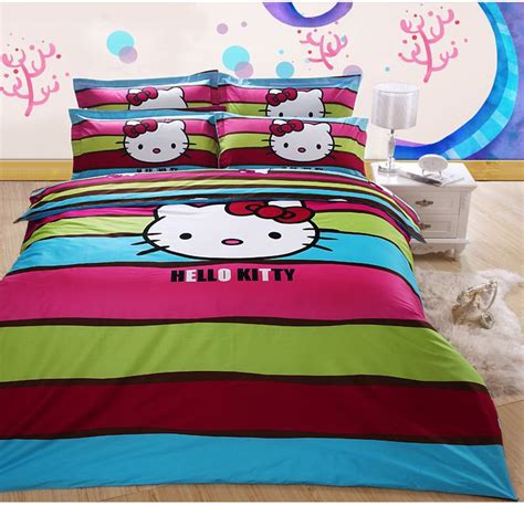 Queen bedding sets comforter sets hello kitty lit kitty king hello kitty characters colorful bedding rainbow candy miss kitty quilt cover finding best online sky blue rosy hello kitty diamond check prints comforter set single/twin full/queen king size bed cover girls bedding bedclothes? WITH COMFORTER Hot !Hello kitty Queen size 100% cotton ...