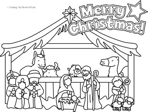 Christmas Manger Coloring Pages At Free Printable