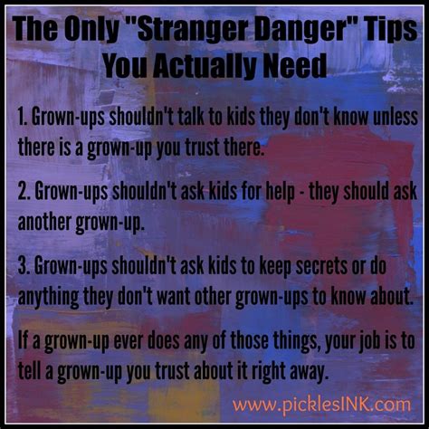 Stranger Danger Picklesink Stranger Danger Parenting Done Right