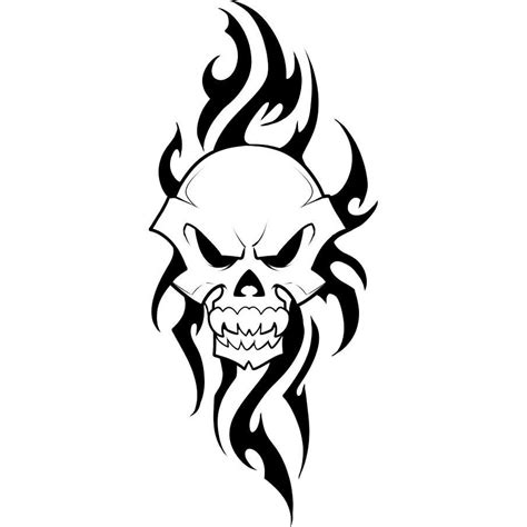 Paper Sketch Tribal Skull Skull Tattoo Design Tribal Arm Tattoos