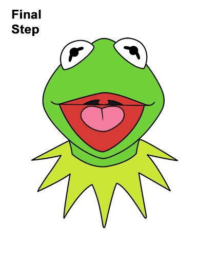 Draw a curved line on either side of the body. How to Draw Kermit the Frog with Step-by-Step Pictures