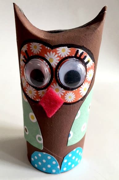 Make An Owl Out Of A Toilet Paper Roll My Bright Ideas