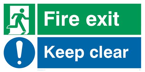Fire Exit Keep Clear From Safety Sign Supplies