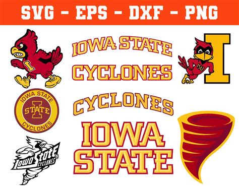 Iowa State Cyclones Football Bundle Logo Svg For Cutting With Cricut