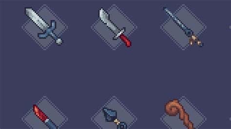 Pixel Art Rpg Weapons Timelapse Youtube