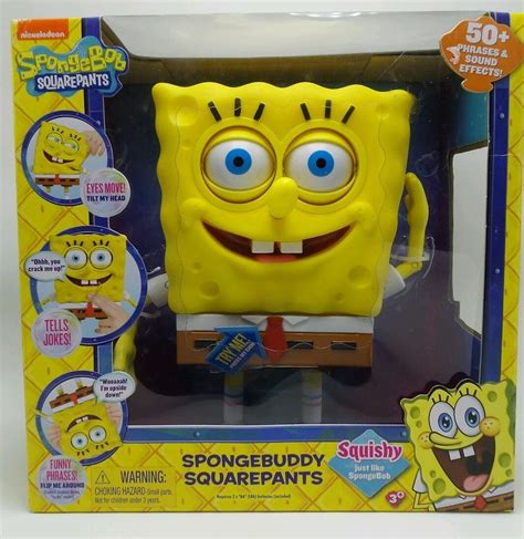 Talking Spongebob Squarepants Spongebuddy Squishy Doll Toy New